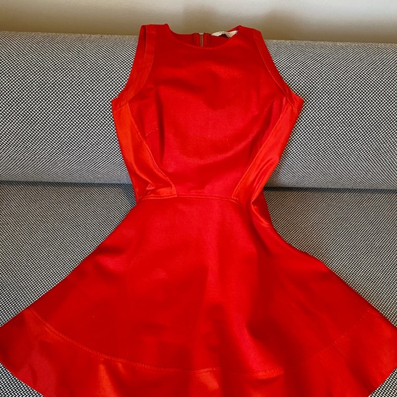 Ted Baker Red Crew Neck Mini Dress - Picture 3 of 5